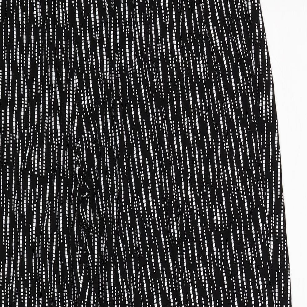 Preworn Womens Black Striped  Trousers  Size 2XL L27 in