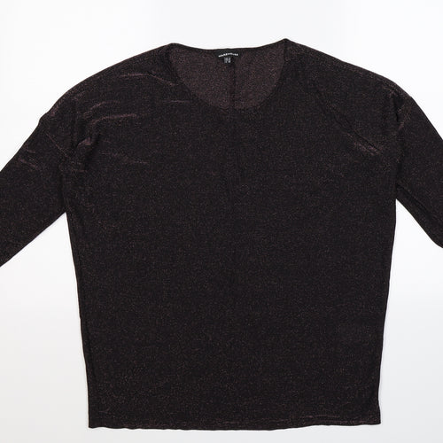 Warehouse Womens Black   Basic T-Shirt Size 14