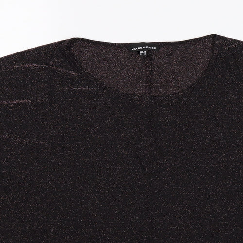 Warehouse Womens Black   Basic T-Shirt Size 14