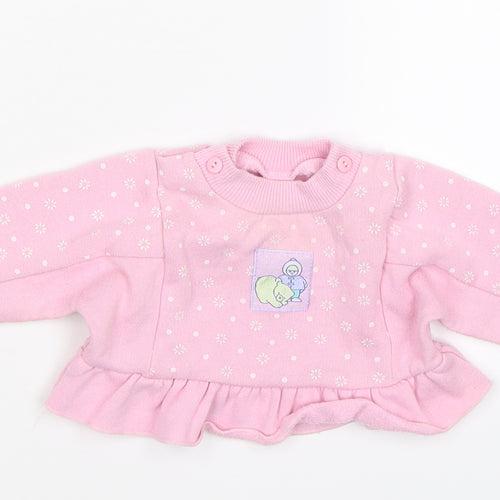 Adams Girls Pink   Pullover Jumper Size 3-6 Months