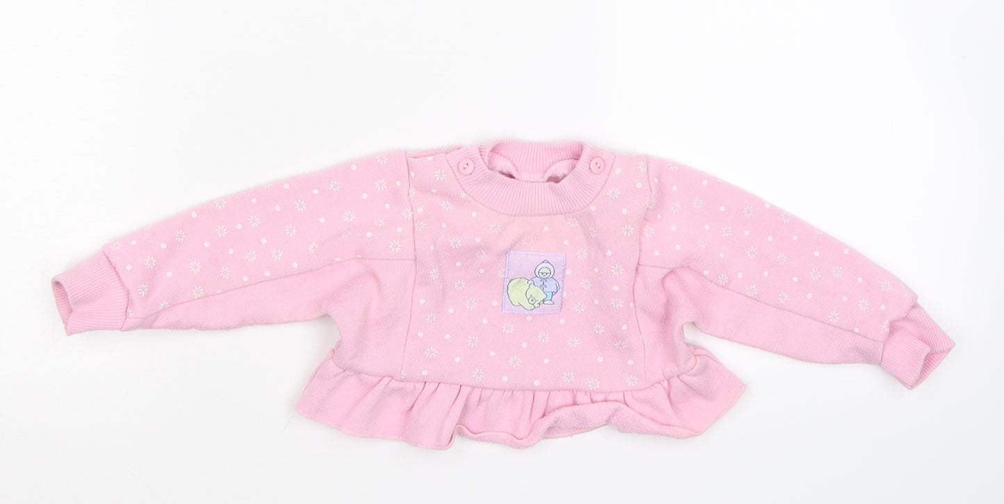 Adams Girls Pink   Pullover Jumper Size 3-6 Months