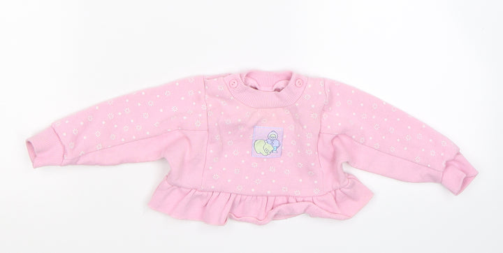 Adams Girls Pink   Pullover Jumper Size 3-6 Months