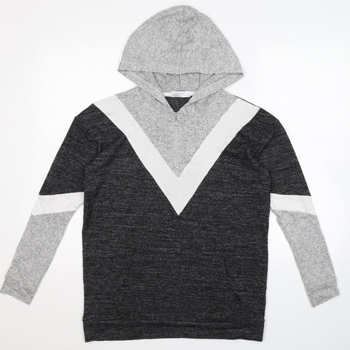 Papaya Womens Grey   Pullover Hoodie Size S