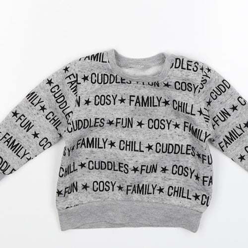 Primark Baby Grey   Pullover Jumper Size 9-12 Months