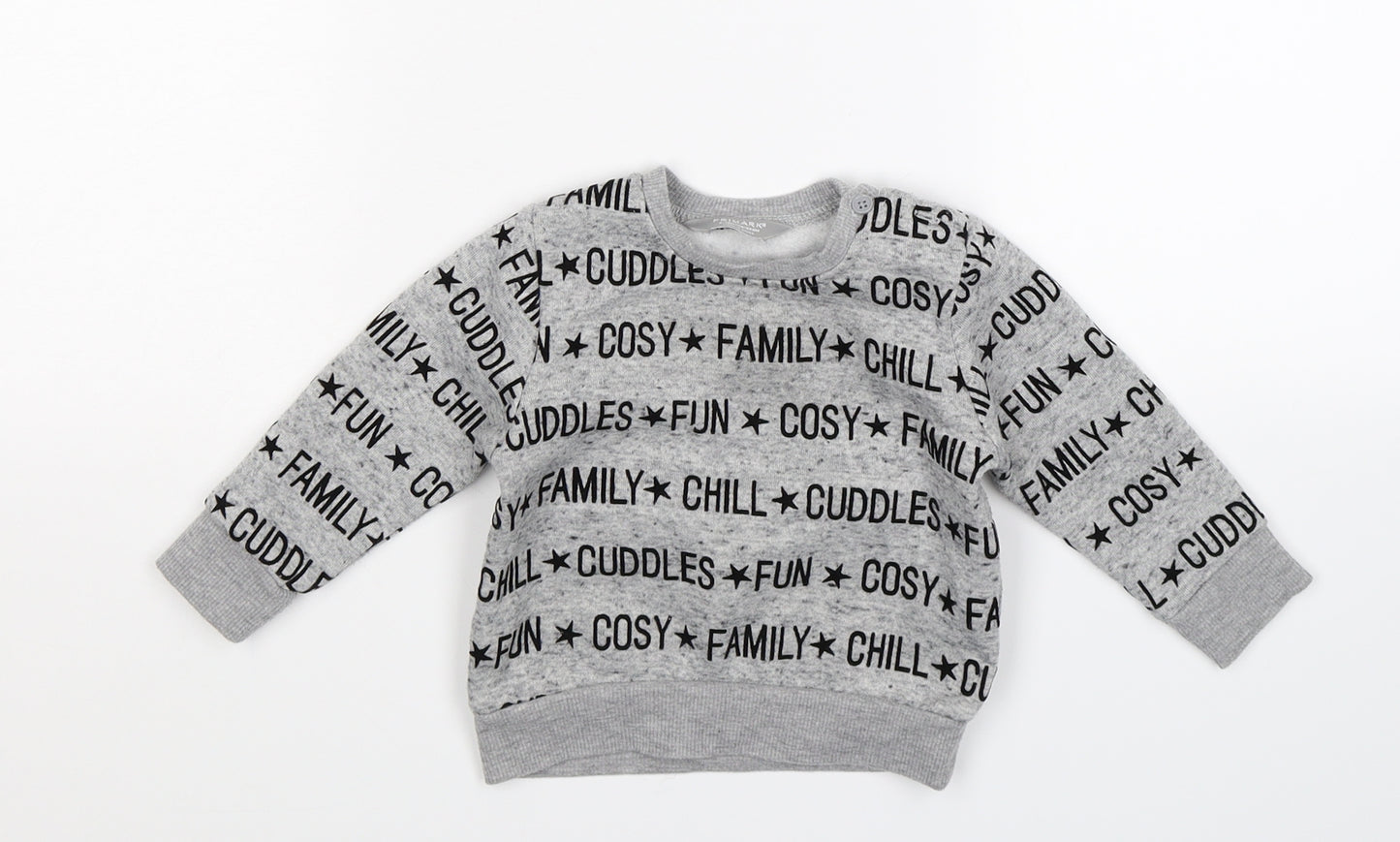 Primark Baby Grey   Pullover Jumper Size 9-12 Months