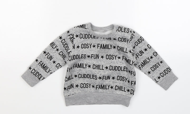 Primark Baby Grey   Pullover Jumper Size 9-12 Months