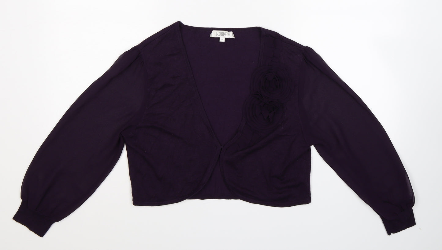 Kaliko Womens Purple  Knit Cardigan Jumper Size 16