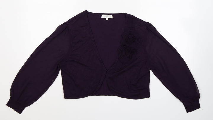 Kaliko Womens Purple Knit Cardigan Jumper Size 16