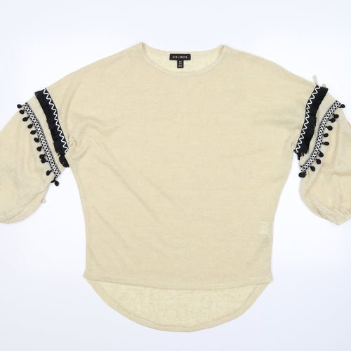 QED London Womens Beige  Knit Pullover Jumper Size S