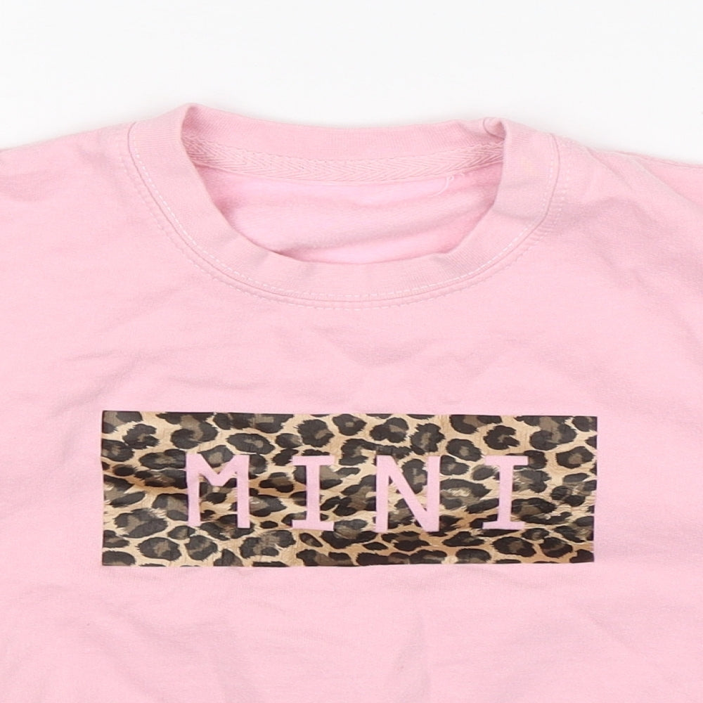 Preworn Girls Pink   Pullover Sweatshirt Size L