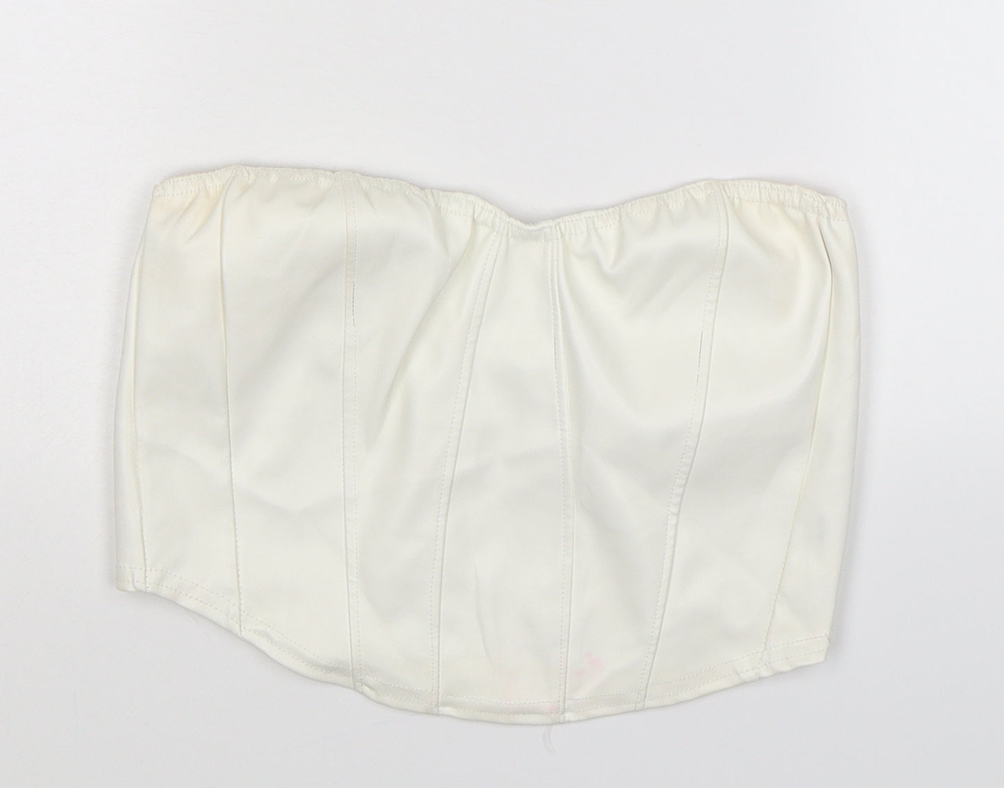 PRETTYLITTLETHING Womens White   Cropped Tank Size 10