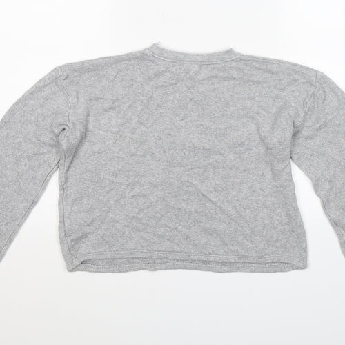 Zara Girls Grey  Knit Pullover Jumper Size 11-12 Years