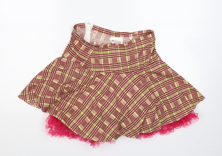 California Costume Collections Girls Multicoloured Check Flare Skirt Size 12-13 Years