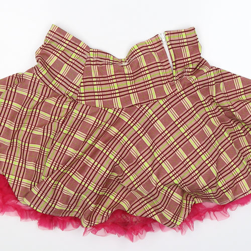 California Costume Collections Girls Multicoloured Check  Flare Skirt Size 12-13 Years