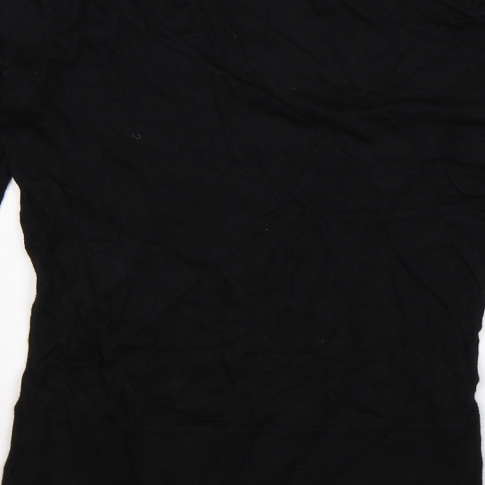 H&M Womens Black  Knit Pullover Jumper Size M