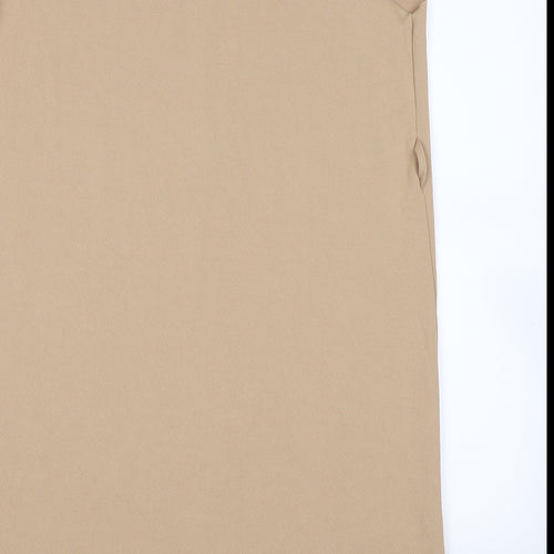 Koopoi Womens Beige   Gilet Coat Size M
