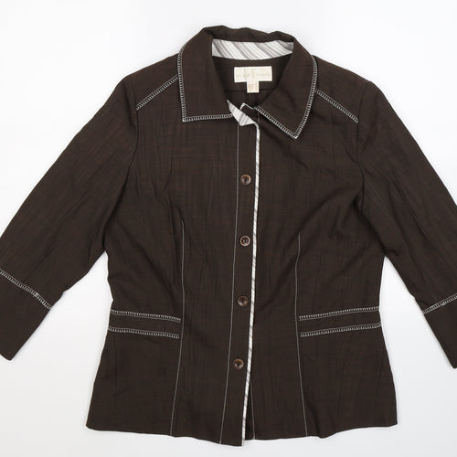 Un Jour Ailleurs Womens Grey   Jacket Blazer Size 14