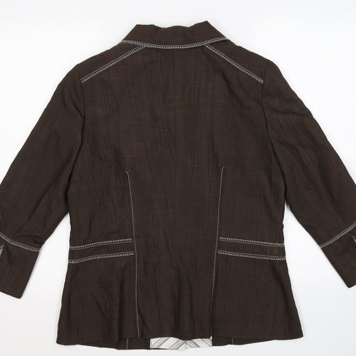 Un Jour Ailleurs Womens Grey   Jacket Blazer Size 14