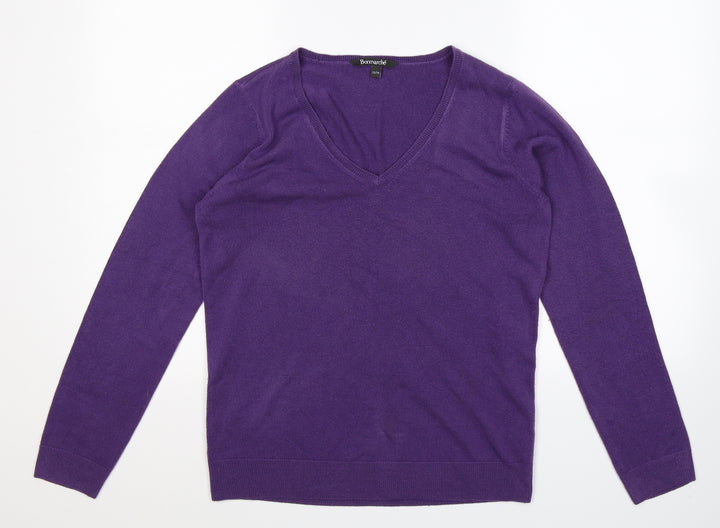 Bonmarché Womens Purple Knit Pullover Jumper Size 14