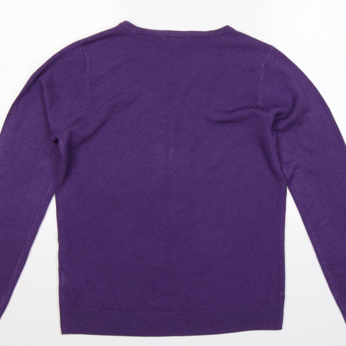 Bonmarché Womens Purple  Knit Pullover Jumper Size 14