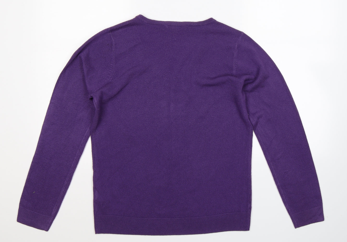 Bonmarché Womens Purple  Knit Pullover Jumper Size 14