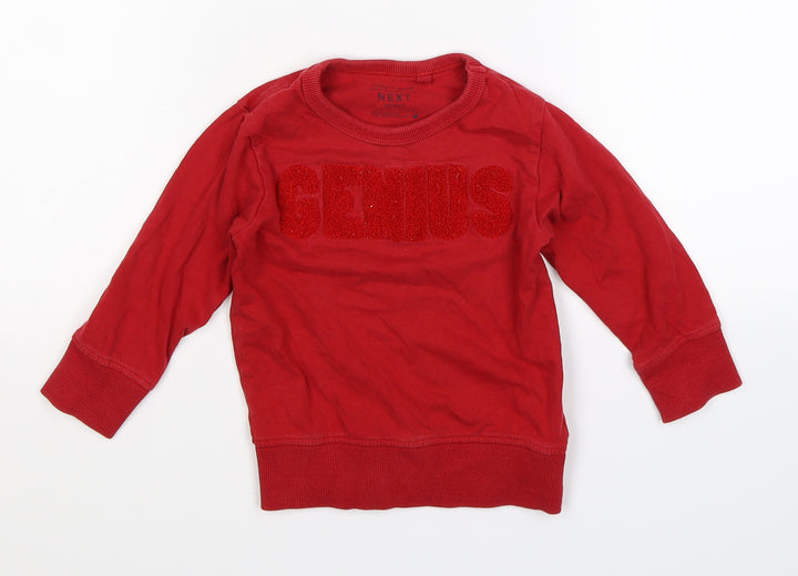 NEXT Baby Red Pullover Jumper Size 12-18 Months