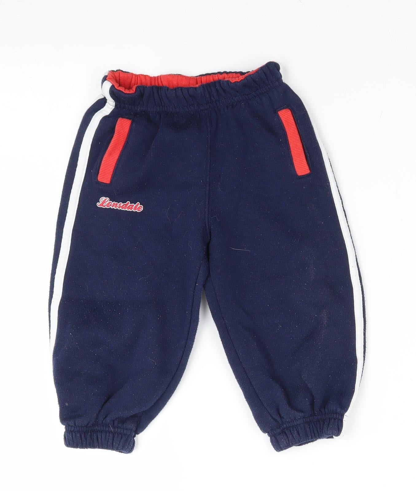 Lonsdale Boys Blue   Sweatpants Trousers Size 12-18 Months