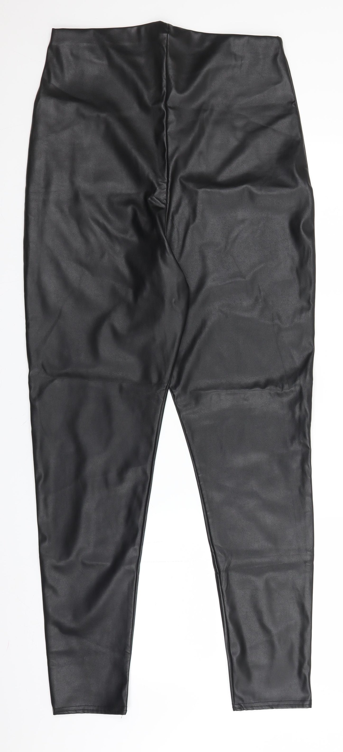 PRETTYLITTLETHING Womens Black   Capri Leggings Size 14 L28 in