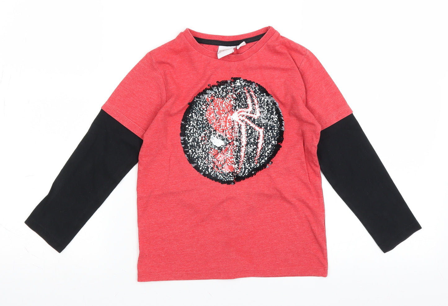 Marvel Boys Red   Basic T-Shirt Size 5-6 Years