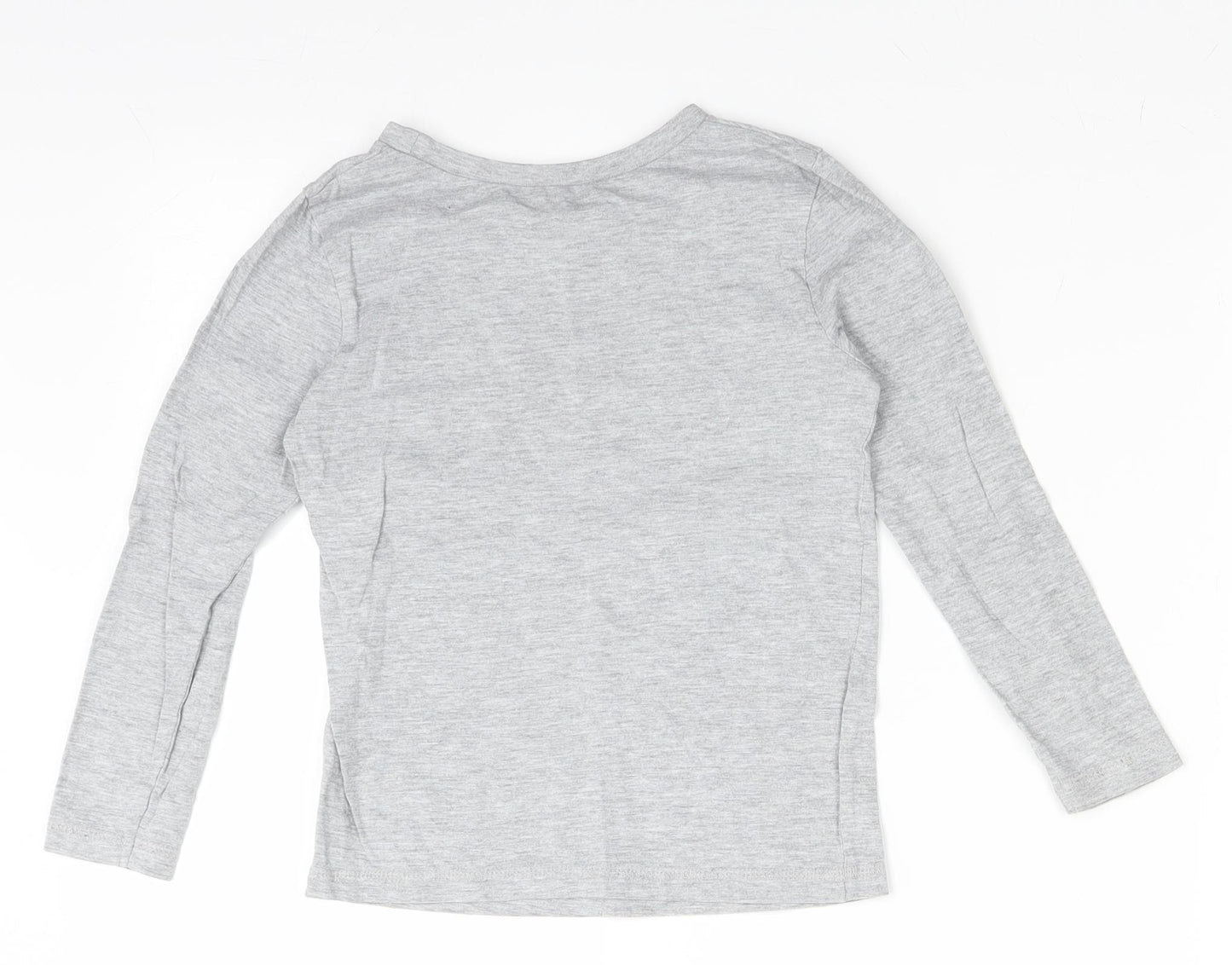 George Boys Grey   Basic T-Shirt Size 4-5 Years  - wake up awesome smiley face