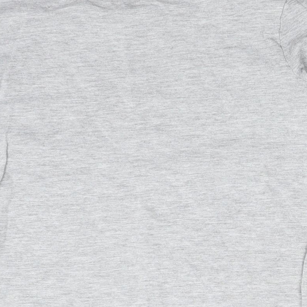 George Boys Grey   Basic T-Shirt Size 4-5 Years  - wake up awesome smiley face
