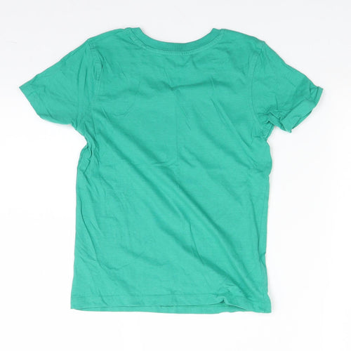 George Boys Green   Basic T-Shirt Size 6-7 Years  - car