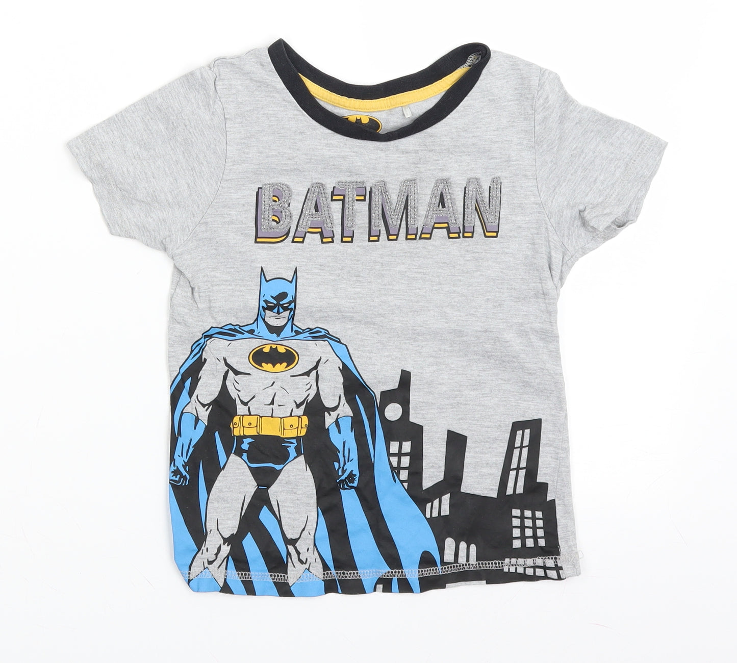 George Boys Grey   Basic T-Shirt Size 4-5 Years  - BATMAN