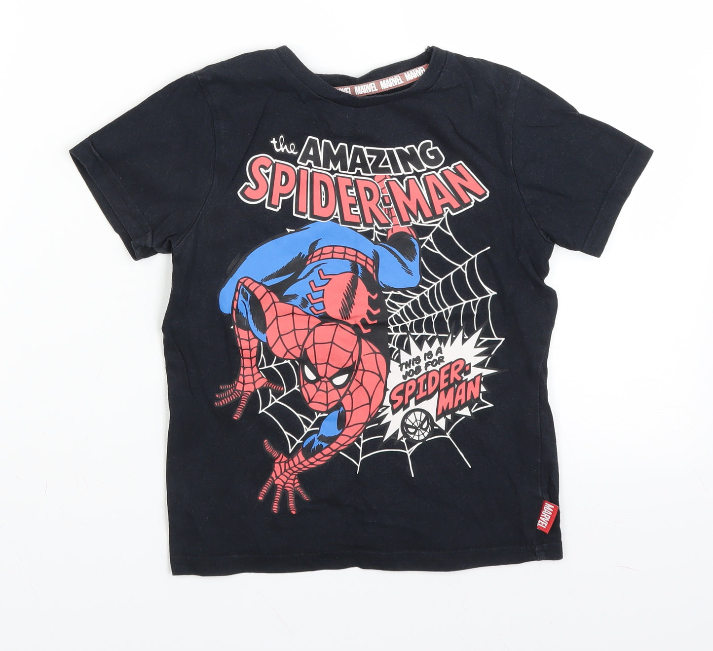 George Boys Black   Basic T-Shirt Size 4-5 Years  - SPIDERMAN