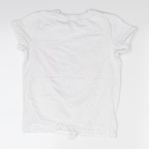 George Girls White   Basic T-Shirt Size 9-10 Years  - chilled vibes