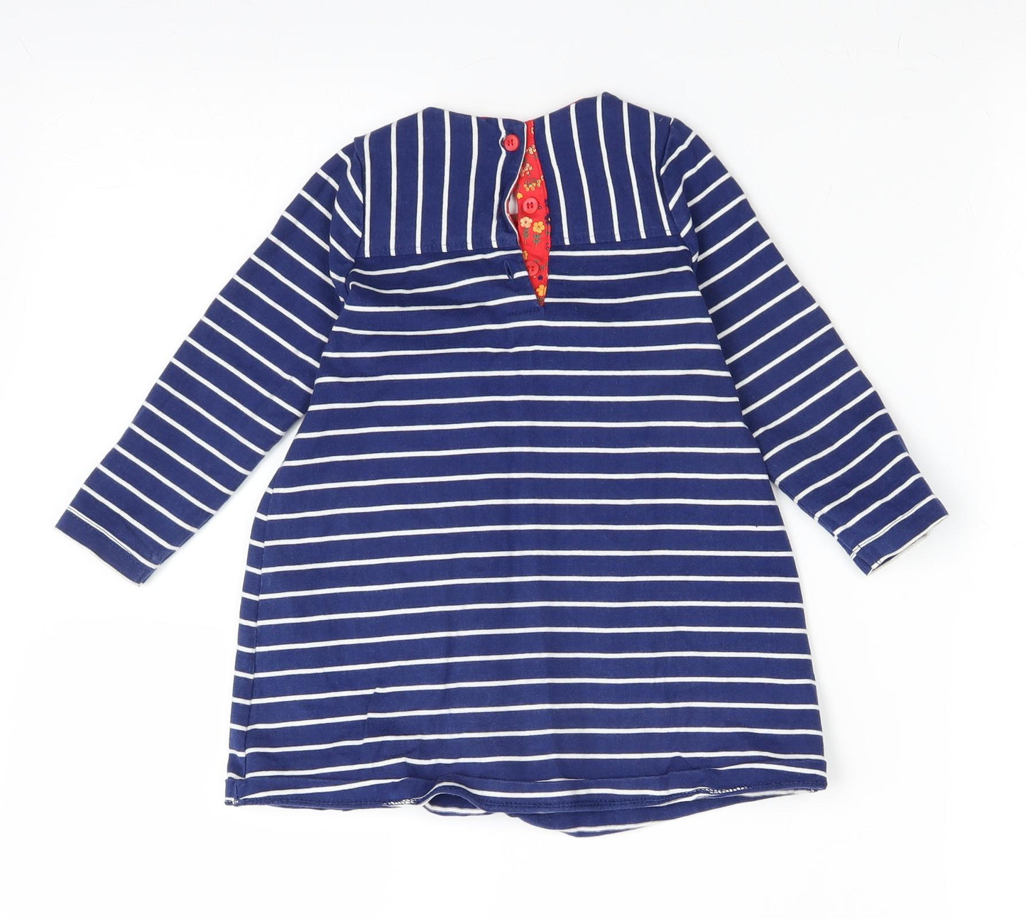 Mothercare Girls Blue Striped  A-Line  Size 18-24 Months