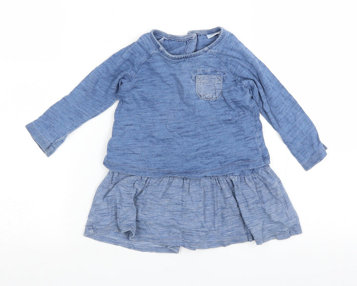 NEXT Girls Blue   T-Shirt Dress  Size 9-12 Months