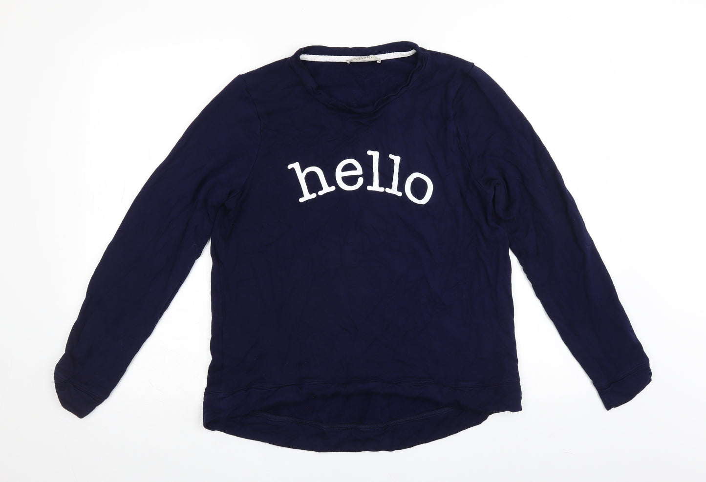Oasis Mens Blue   Pullover Jumper Size L  - hello goodbye