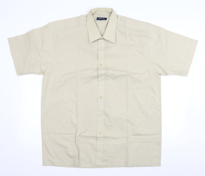 Walton Mens Beige Button-Up Size XL