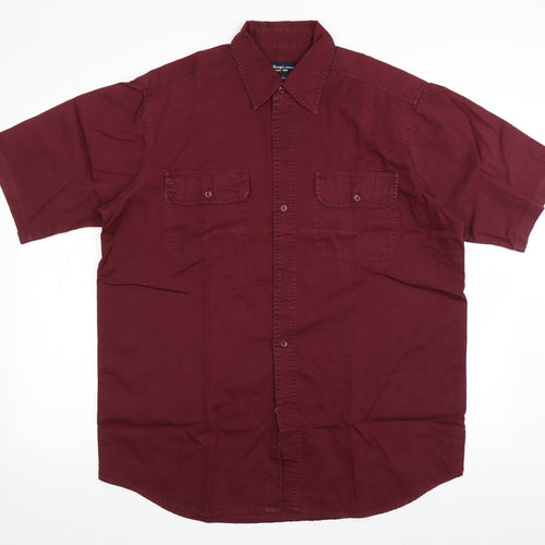 St.George's  Mens Red    Button-Up Size L