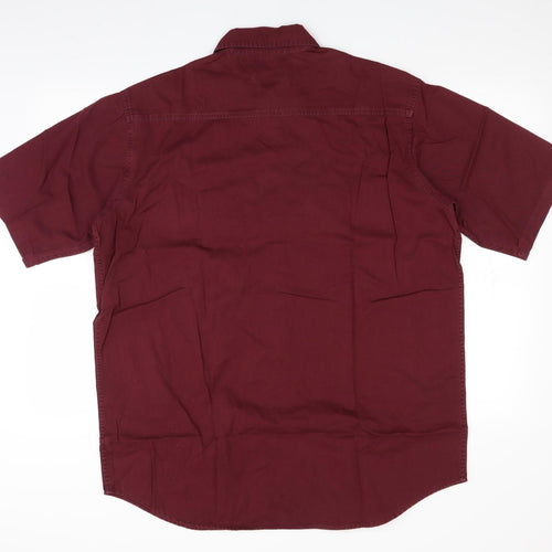 St.George's  Mens Red    Button-Up Size L