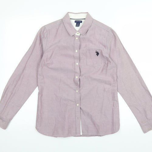 US Polo Assn. Mens Purple    Button-Up Size S