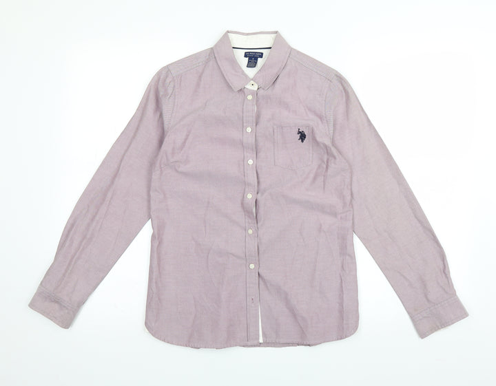 US Polo Assn. Mens Purple Button-Up Size S