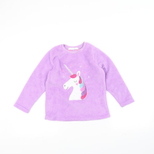Sweet Dreams Girls Purple   Pullover Jumper Size 6-7 Years  - Unicorn