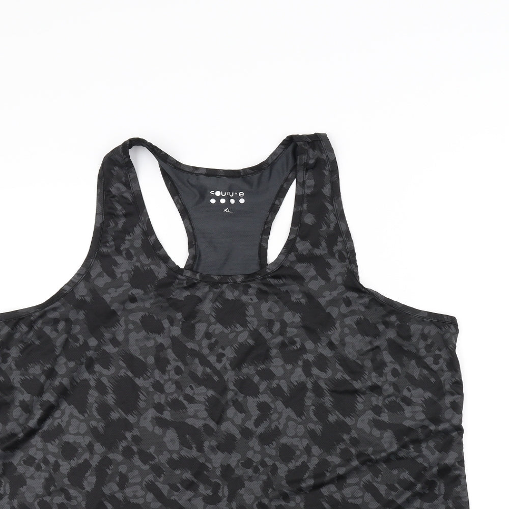 coutuxe Womens Black   Basic Tank Size XL