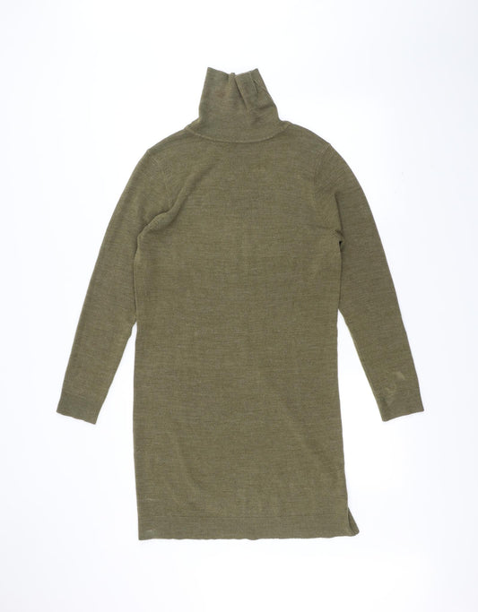 Front view of Atmosphere women’s green a-line, size UK 12