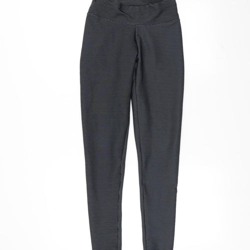 Preworn Womens Blue Striped  Jogger Leggings Size S L25 in