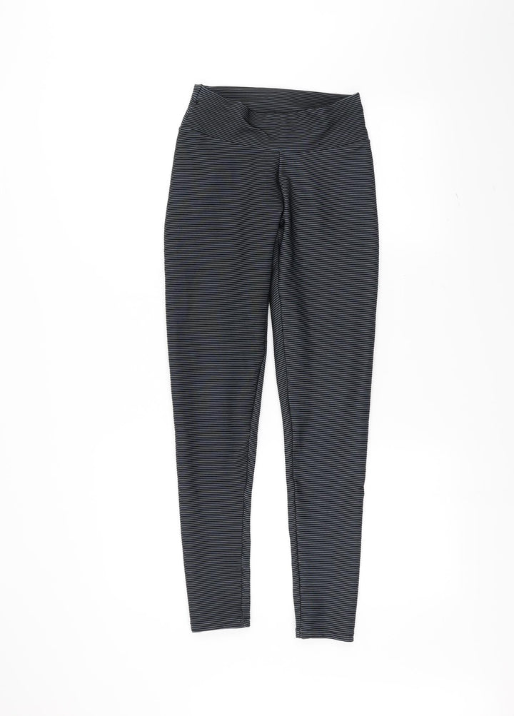 Preworn Womens Blue Striped Jogger Leggings Size S L25 in