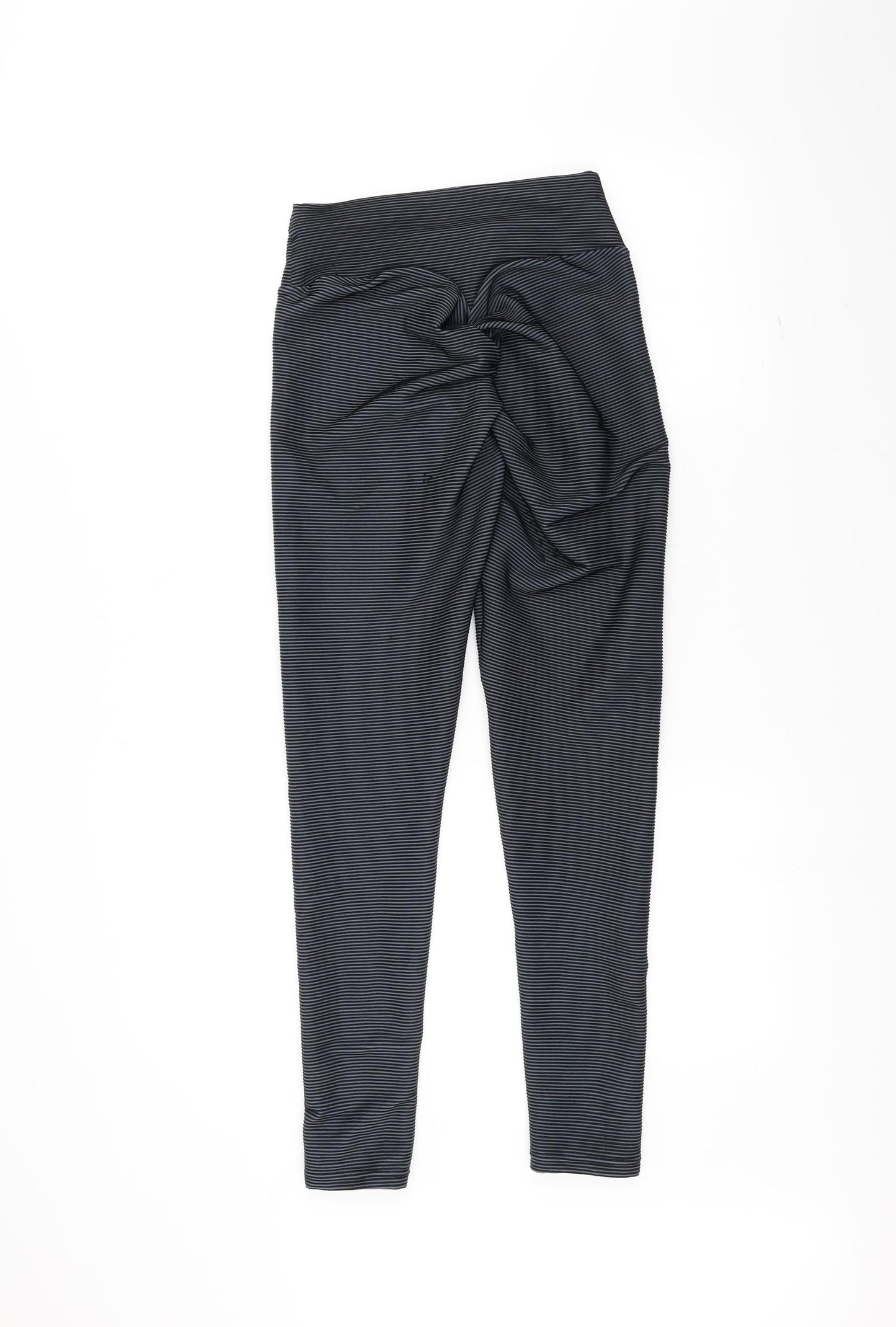 Preworn Womens Blue Striped  Jogger Leggings Size S L25 in