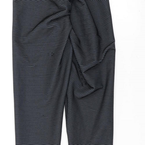 Preworn Womens Blue Striped  Jogger Leggings Size S L25 in